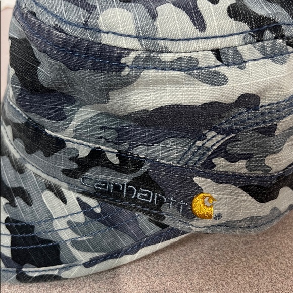 Carhartt blue camo military style hat, new with tags. Excellent condition! - Picture 2 of 6